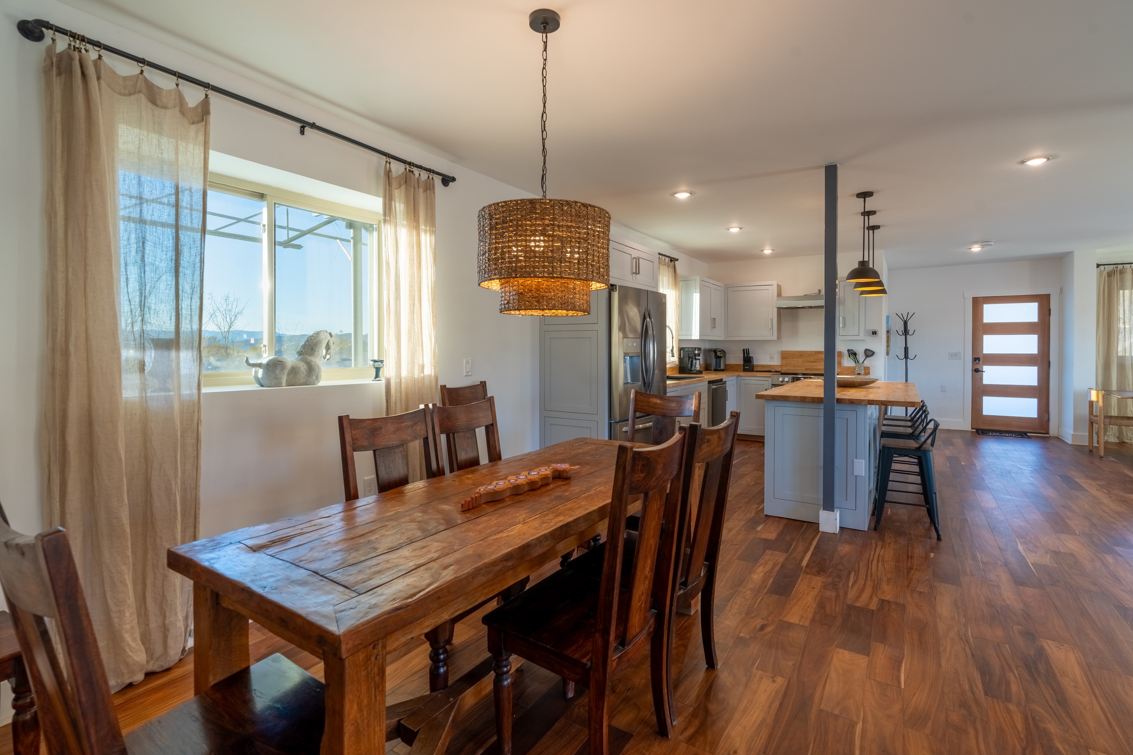 Open concept kitchen and dining room